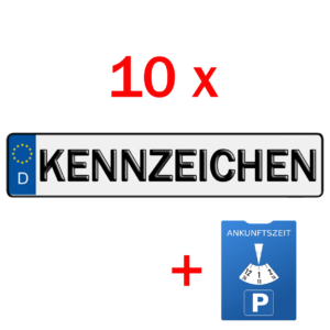 10x kfz kennzeichen und parkuhr